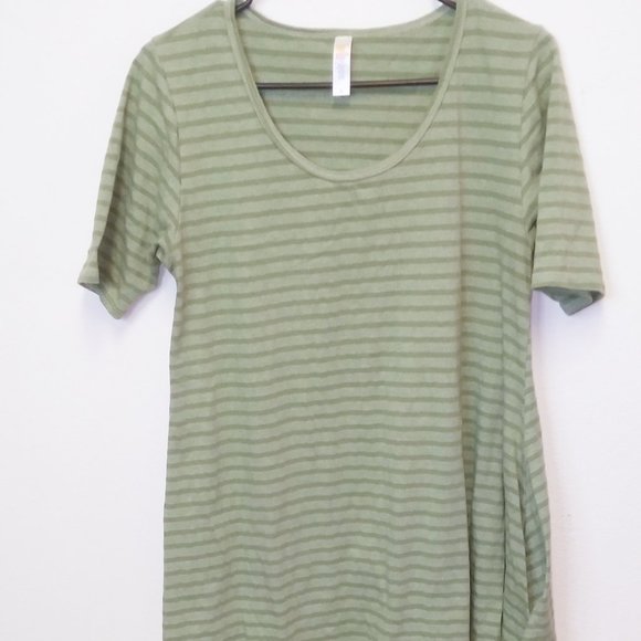 Green Stripped Shirt from LuLuRoe in size small, so soft - Picture 1 of 6
